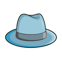 fedoras vector icon, accessories vector illustration - simple illustration of fedoras perfect for logos, and accessories-themed designs.