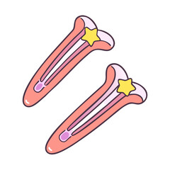 hair clips vector icon, accessories vector illustration - simple illustration of hair clips perfect for logos, and accessories-themed designs.