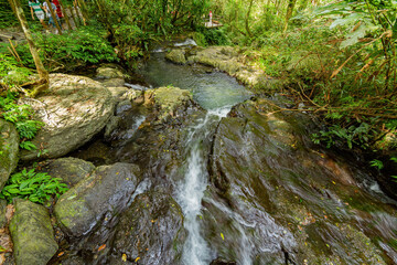 Sunny exterior view of the landscape of Linmei Shipan Trail