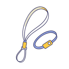 lanyards vector icon, accessories vector illustration - simple illustration of lanyards perfect for logos, and accessories-themed designs.