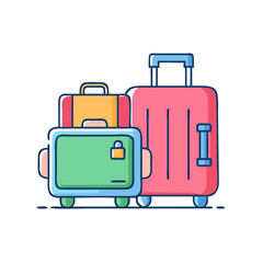 luggage vector icon, accessories vector illustration - simple illustration of luggage perfect for logos, and accessories-themed designs.