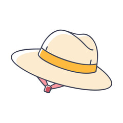 panama hats vector icon, accessories vector illustration - simple illustration of panama hats perfect for logos, and accessories-themed designs.