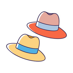panama hats vector icon, accessories vector illustration - simple illustration of panama hats perfect for logos, and accessories-themed designs.