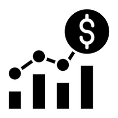 Profit Glyph Icon Design