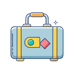 suitcase vector icon, accessories vector illustration - simple illustration of suitcase perfect for logos, and accessories-themed designs.