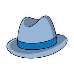 trilby vector icon, accessories vector illustration - simple illustration of trilby perfect for logos, and accessories-themed designs.