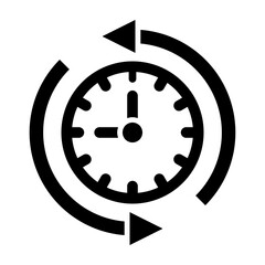 Anti Clockwise Glyph Icon Design