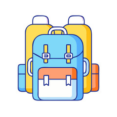 backpacks vector icon, accessories vector illustration - simple illustration of backpacks perfect for logos, and accessories-themed designs.