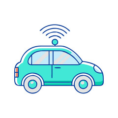 autonomous car vector icon, vehicles vector illustration - simple illustration of autonomous car perfect for logos, and vehicles-themed designs.