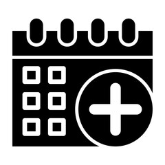 Obraz premium Add Event Glyph Icon Design