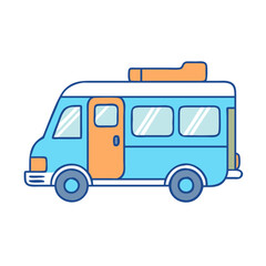 camper van vector icon, vehicles vector illustration - simple illustration of camper van perfect for logos, and vehicles-themed designs.