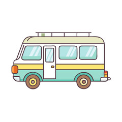 camper van vector icon, vehicles vector illustration - simple illustration of camper van perfect for logos, and vehicles-themed designs.