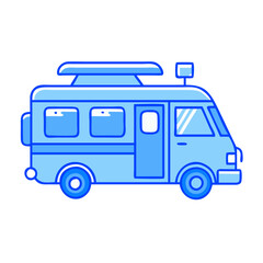 camper van vector icon, vehicles vector illustration - simple illustration of camper van perfect for logos, and vehicles-themed designs.