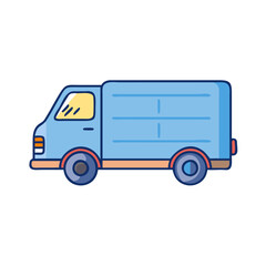 cargo van vector icon, vehicles vector illustration - simple illustration of cargo van perfect for logos, and vehicles-themed designs.