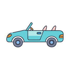 convertible vector icon, vehicles vector illustration - simple illustration of convertible perfect for logos, and vehicles-themed designs.