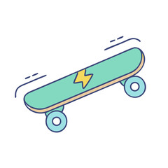 electric skateboard vector icon, vehicles vector illustration - simple illustration of electric skateboard perfect for logos, and vehicles-themed designs.
