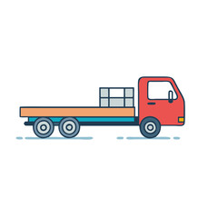 flatbed truck vector icon, vehicles vector illustration - simple illustration of flatbed truck perfect for logos, and vehicles-themed designs.