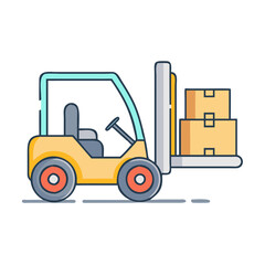 forklift vector icon, vehicles vector illustration - simple illustration of forklift perfect for logos, and vehicles-themed designs.