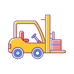 forklift vector icon, vehicles vector illustration - simple illustration of forklift perfect for logos, and vehicles-themed designs.