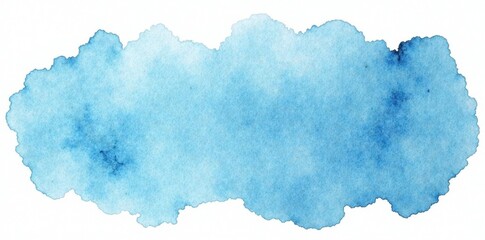 Obraz premium Subtle light blue watercolor blot, delicate and faded, stain, vintage