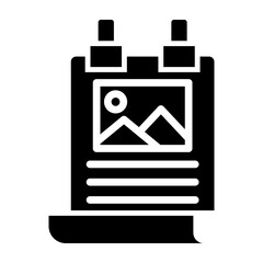 Poster Design Glyph Icon Design