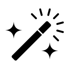 Magic Wand Glyph Icon Design