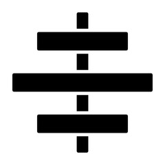 Center Align Glyph Icon Design