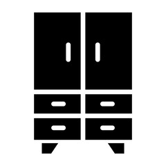 Wardrobe Glyph Icon Design