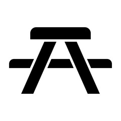 Picnic Table Glyph Icon Design