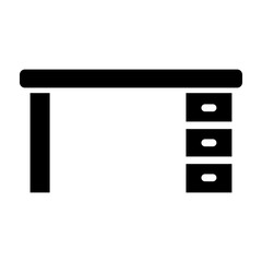 Desk Glyph Icon Design