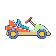 go kart vector icon, vehicles vector illustration - simple illustration of go kart perfect for logos, and vehicles-themed designs.