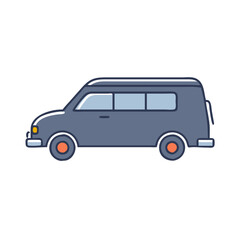 hearse vector icon, vehicles vector illustration - simple illustration of hearse perfect for logos, and vehicles-themed designs.