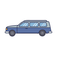 hearse vector icon, vehicles vector illustration - simple illustration of hearse perfect for logos, and vehicles-themed designs.