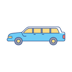 limousine vector icon, vehicles vector illustration - simple illustration of limousine perfect for logos, and vehicles-themed designs.