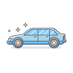 luxury car vector icon, vehicles vector illustration - simple illustration of luxury car perfect for logos, and vehicles-themed designs.