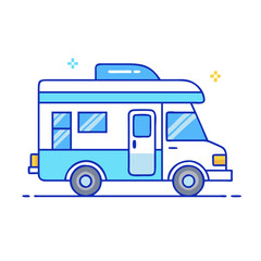 motorhome vector icon, vehicles vector illustration - simple illustration of motorhome perfect for logos, and vehicles-themed designs.