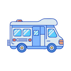 motorhome vector icon, vehicles vector illustration - simple illustration of motorhome perfect for logos, and vehicles-themed designs.
