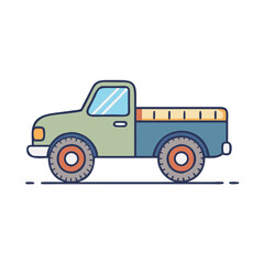 pickup truck vector icon, vehicles vector illustration - simple illustration of pickup truck perfect for logos, and vehicles-themed designs.