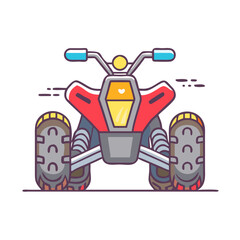 quad bike vector icon, vehicles vector illustration - simple illustration of quad bike perfect for logos, and vehicles-themed designs.