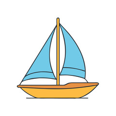 sailboat vector icon, vehicles vector illustration - simple illustration of sailboat perfect for logos, and vehicles-themed designs.