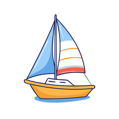sailboat vector icon, vehicles vector illustration - simple illustration of sailboat perfect for logos, and vehicles-themed designs.