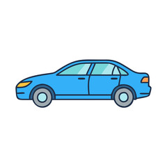 sedan vector icon, vehicles vector illustration - simple illustration of sedan perfect for logos, and vehicles-themed designs.