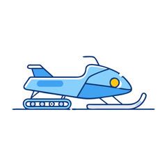 snowmobile vector icon, vehicles vector illustration - simple illustration of snowmobile perfect for logos, and vehicles-themed designs.