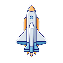 space shuttle vector icon, vehicles vector illustration - simple illustration of space shuttle perfect for logos, and vehicles-themed designs.
