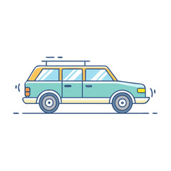 station wagon vector icon, vehicles vector illustration - simple illustration of station wagon perfect for logos, and vehicles-themed designs.