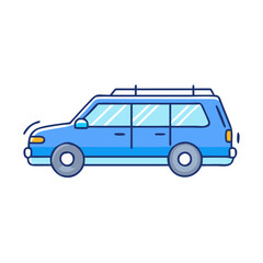 station wagon vector icon, vehicles vector illustration - simple illustration of station wagon perfect for logos, and vehicles-themed designs.