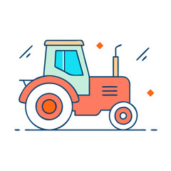 tractor vector icon, vehicles vector illustration - simple illustration of tractor perfect for logos, and vehicles-themed designs.