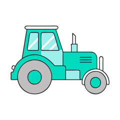 tractor vector icon, vehicles vector illustration - simple illustration of tractor perfect for logos, and vehicles-themed designs.