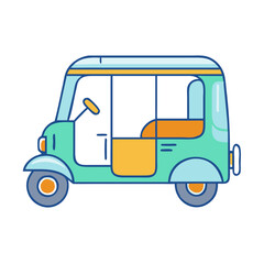 tuk tuk vector icon, vehicles vector illustration - simple illustration of tuk tuk perfect for logos, and vehicles-themed designs.