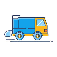 zamboni vector icon, vehicles vector illustration - simple illustration of zamboni perfect for logos, and vehicles-themed designs.